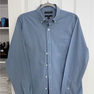 Banana Republic Men's Classic Blue Checkered Shirt